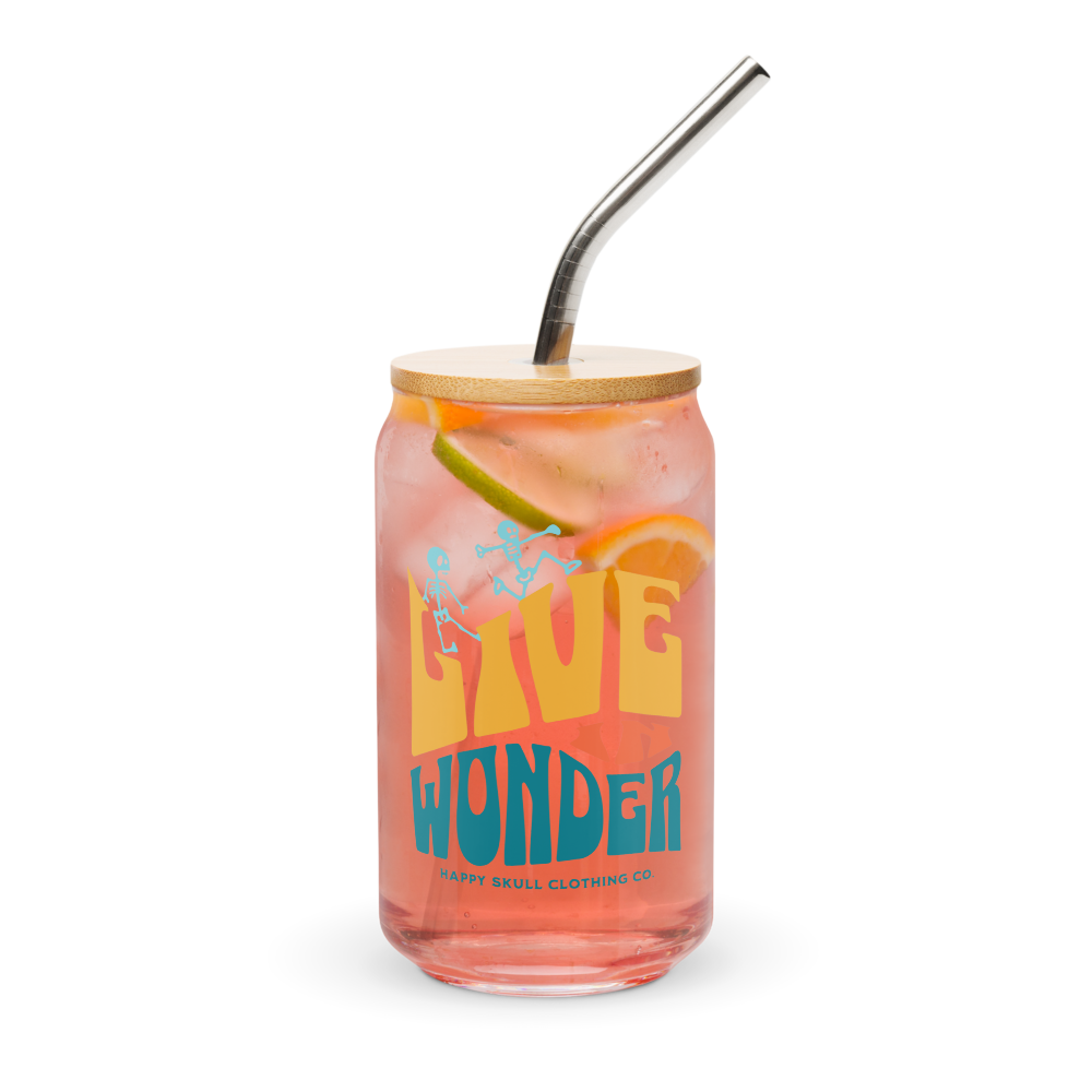 Live in Wonder 16oz Can-Shaped Glass