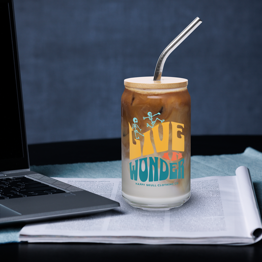 Live in Wonder 16oz Can-Shaped Glass