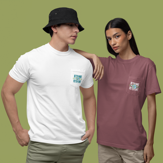Better Minds, Better Planet - Unisex Pocket Tee